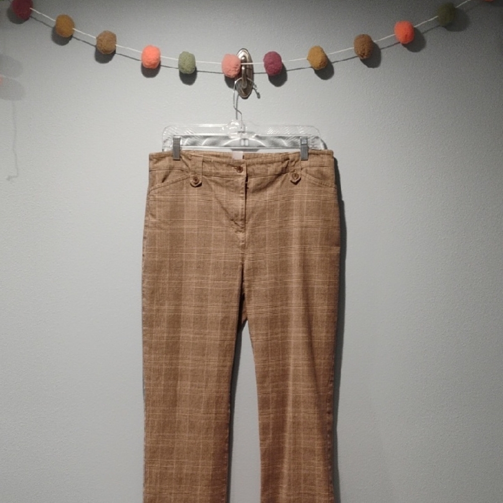Jones New York Sport Tan Plaid Pants